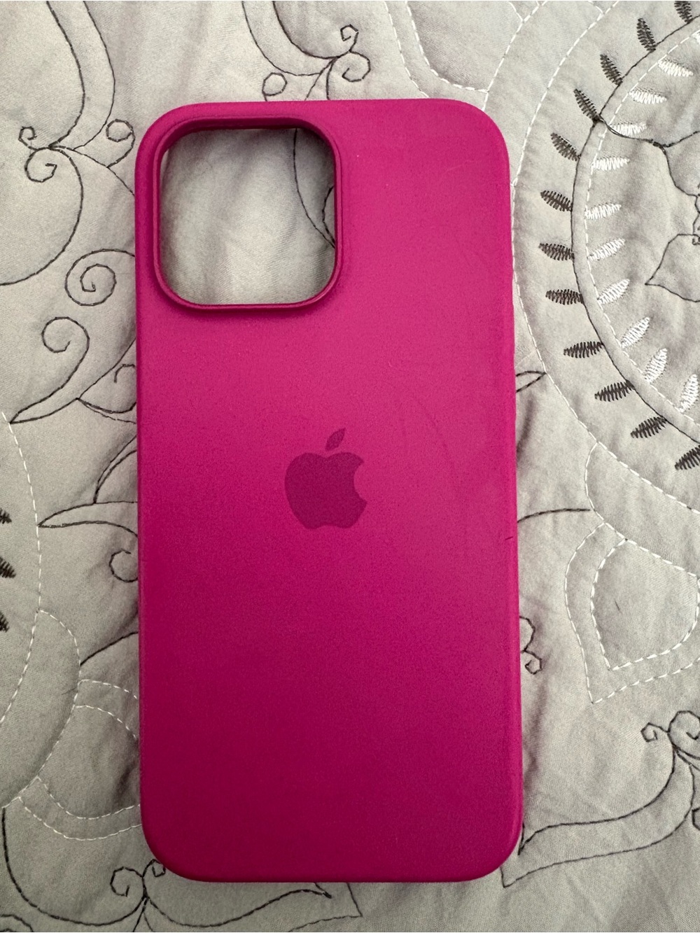 Apple Silicone iPhone Case in Bright Pink with MagSafe